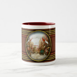 Taza Bicolor Ciudad - NY - La Fiesta de San Genero 1908
