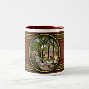 Taza Bicolor Ciudad - NY - Me encantaría estar en Broadway 1915