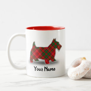 Taza Bicolor Clan escocés Grant Tartan Scottish Terrier