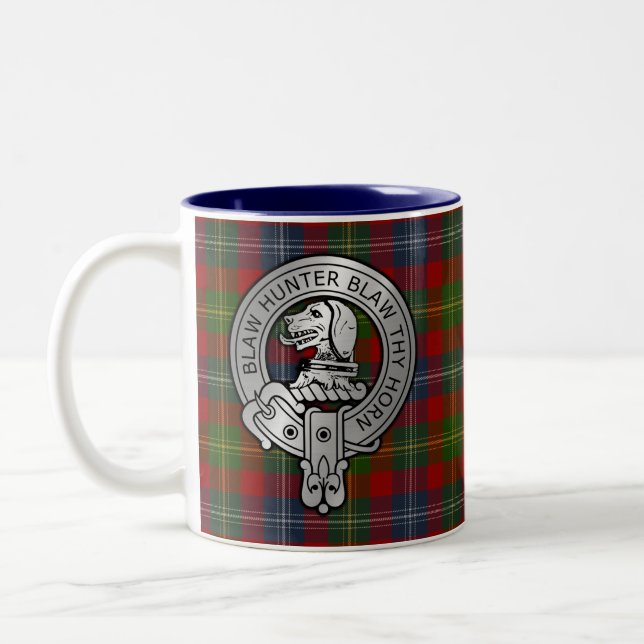 Taza Bicolor Clan Forrester / Foster Escudo y Tartán (Izquierda)