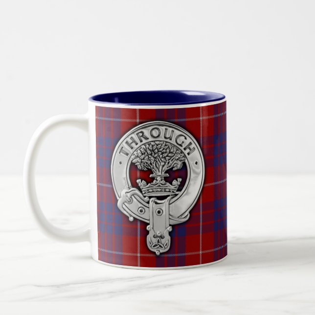 Taza Bicolor Clan Hamilton Escudo & Tartan (Izquierda)