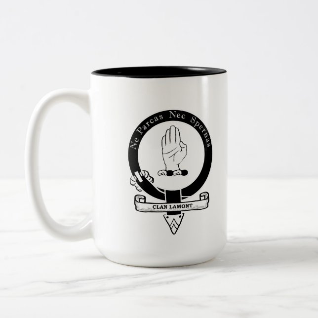 Taza Bicolor Clan Lamont Inspired Coffee Tea Mug (Izquierda)