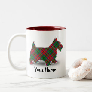 Taza Bicolor Clan MacCulloch Tartan Scottish Terrier