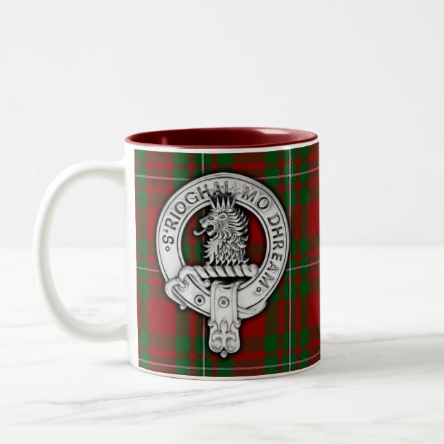 Taza Bicolor Clan MacGregor Escudo y Tartán (Izquierda)