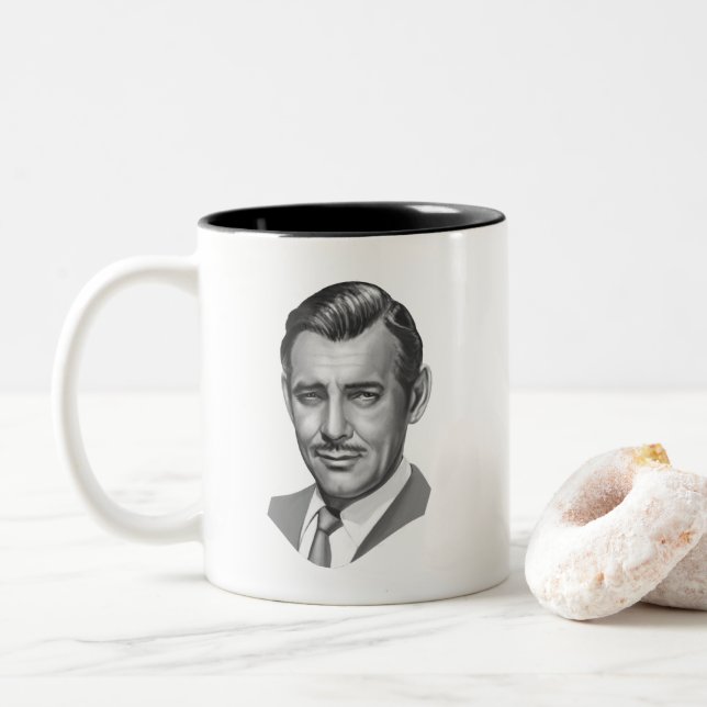 Taza Bicolor Clark Gable (Con donut)