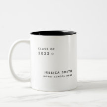 Clase de 2022 Graduado Moderno Mug Simple