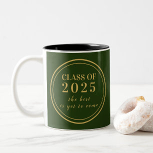 Taza Bicolor Clase de 2023 Graduación Monograma Senior Mug