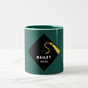 Taza Bicolor Clase de graduación de 2025 Regalo Keepsake