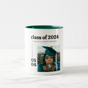 Taza Bicolor Clase minimalista de Regalo de Graduado de 2024