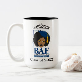 Taza Bicolor Clase personalizada del maestro negro y educado