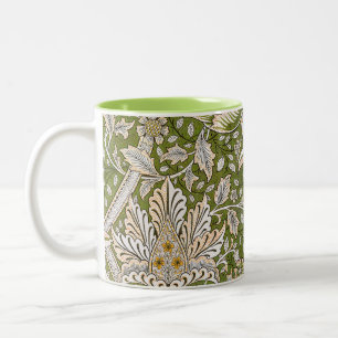 Taza Bicolor Clásico del patrón floral William Morris Windrush
