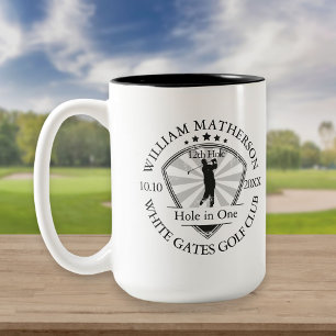 Taza Bicolor Clásico Personalizado de Golf con Estilo Hole in O