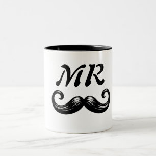 TAZA BICOLOR CLASICO SR. MUSTACHE MUG
