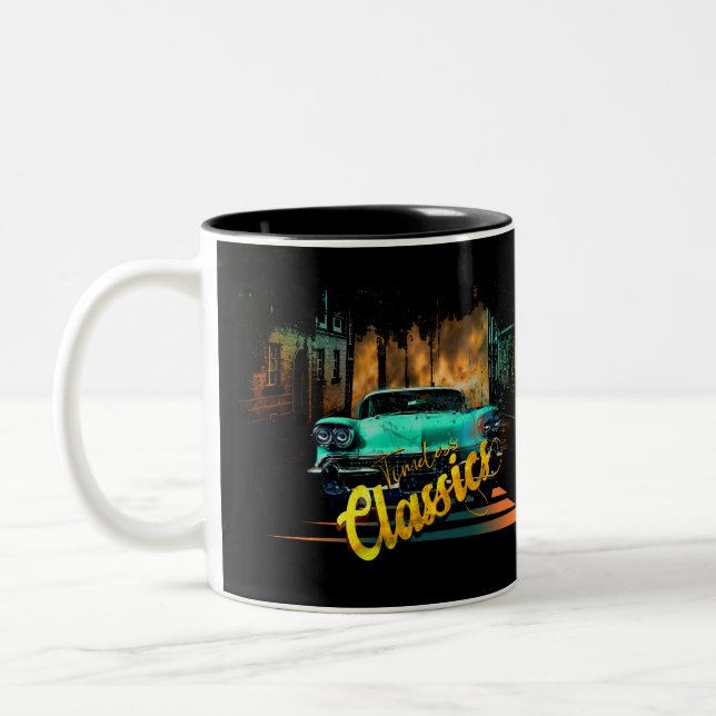 Taza Bicolor Clásicos de época Retro Car (Izquierda)