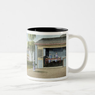 Taza Bicolor Clasificando té (w/c en el papel)