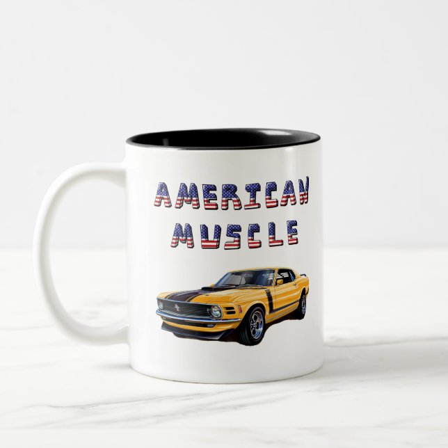 Taza Bicolor Classic American Muscle Car Mustang Boss 302 (Izquierda)
