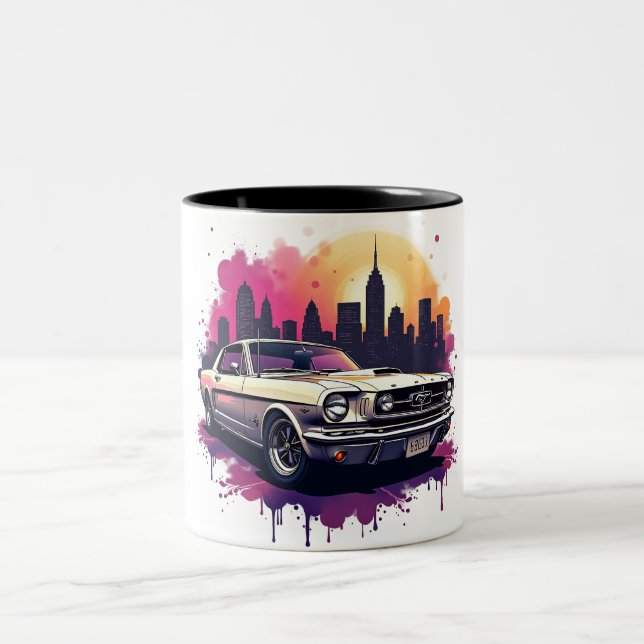Taza Bicolor Classic Mustang Coffee Mug (Centro)