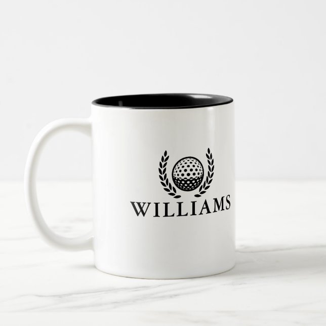 Taza Bicolor Classic Personalized Name Monogram (Izquierda)