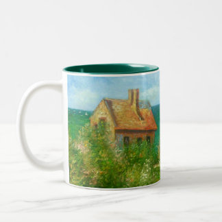 Taza Bicolor Claude Monet: Cabaña de Fishermans en Varengeville