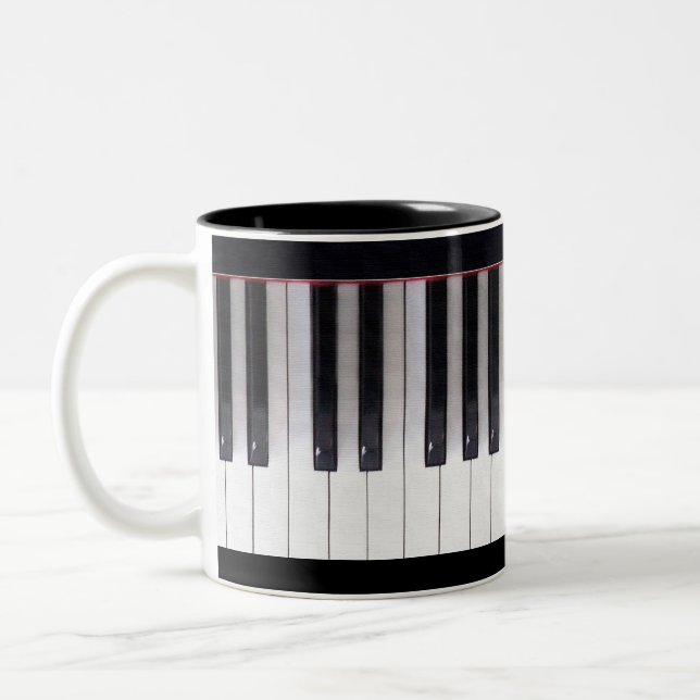 Taza Bicolor Claves de piano de Leslie Harlow (Izquierda)