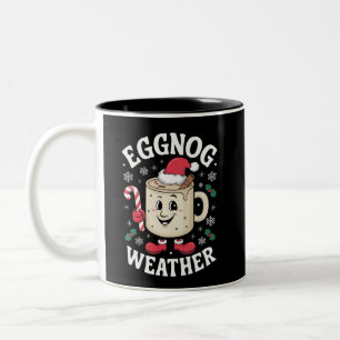 Taza Bicolor Clima de Rompope Navidad Retro Navidad