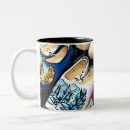 Taza Bicolor Clogs Mug - Amsterdam, Países Bajos/Holanda