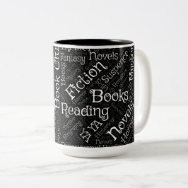 Taza Bicolor Cloud de Word para los amantes de los libros