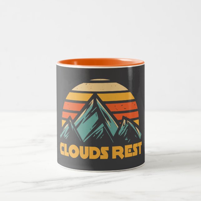 Taza Bicolor Clouds Rest Mountain Yosemite Retro Turquoise (Centro)