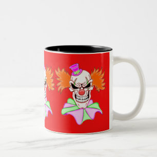 Taza Bicolor Clown Skull Dementado