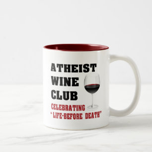 Taza Bicolor Club ateo del vino