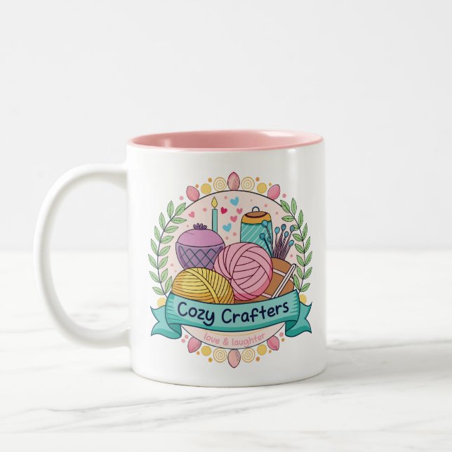 Taza Bicolor Club Cosy Crafters (Izquierda)