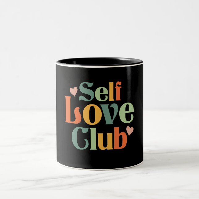 Taza Bicolor Club de Autoamor Inspirador Cristiano (Centro)
