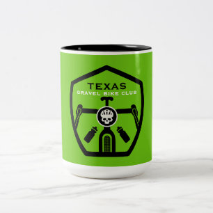 Taza Bicolor Club de bicicleta de grava piloto