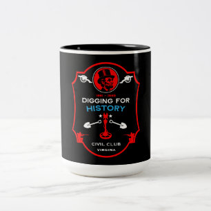 Taza Bicolor Club de Detección de Metales de la Guerra Civil Am