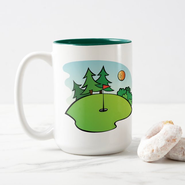 Taza Bicolor Club de golf personalizado Coffee Mug (Con donut)
