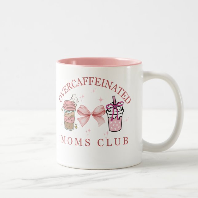 Taza Bicolor Club de madres sobrecafeinado (Derecha)