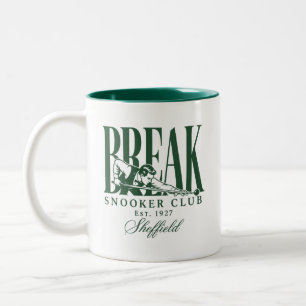 Taza Bicolor Club de Snooker Break Sheffield Est 1927