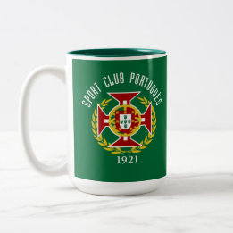 Taza Bicolor Club deportivo portugués - Green Mug 2023