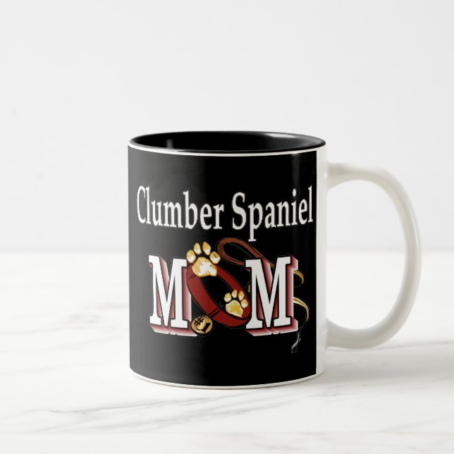 Taza Bicolor Clumber Spaniel Mom Mug (Derecha)