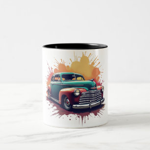 Taza Bicolor coche antiguo de los años 40 lowrider