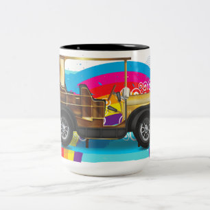 Taza Bicolor Coche Clásico
