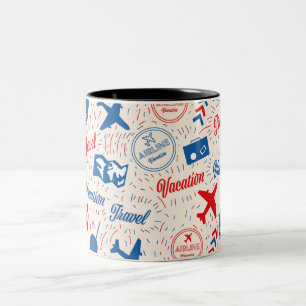 Taza Bicolor Coche Clásico Antiguo