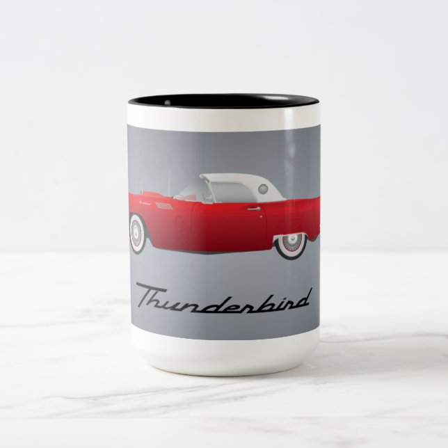 Taza Bicolor Coche Clásico Thunderbird (Centro)