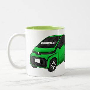 Taza Bicolor Cochecito verde de tamaño micro