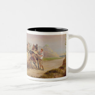 Taza Bicolor Coches de correo en el camino: El "mercurio"