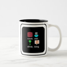 "Cocina. Come. Beba. Blog". Mug De Dos Tonos