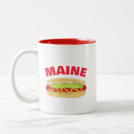 Taza Bicolor Cocina de comida Maine Red Snapper Hotdog Portland