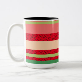 Taza Bicolor Cocina de Fruta de Sandía Adorable