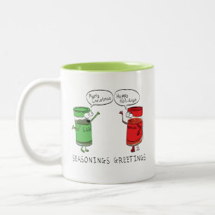 Taza Bicolor Cocina de Navidad Chef Divertido Especias
