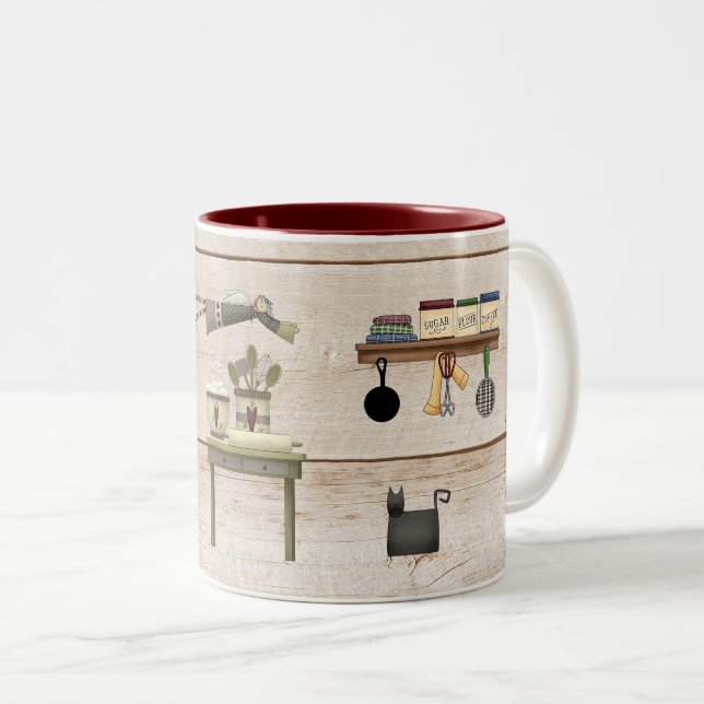 Taza Bicolor Cocina primitiva del campo (Anverso derecho)